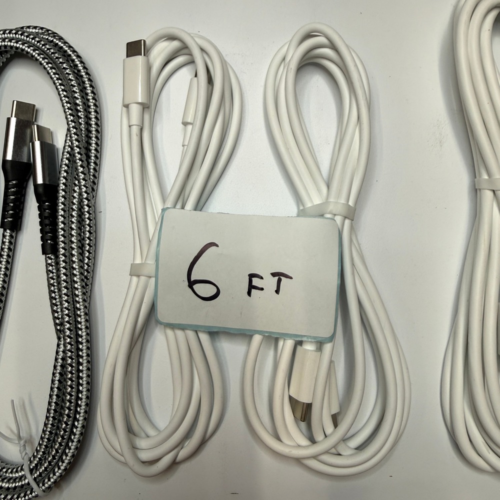 Lot of 7 USB C to USB C Fast Charging Cables 6ft 10ft Type C Cords - Picture 4 of 5